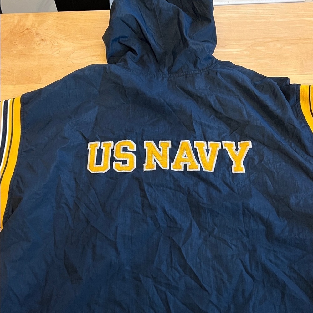 VTG Champion Dark Blue and Yellow US Navy Windbreaker - Picture 8 of 8